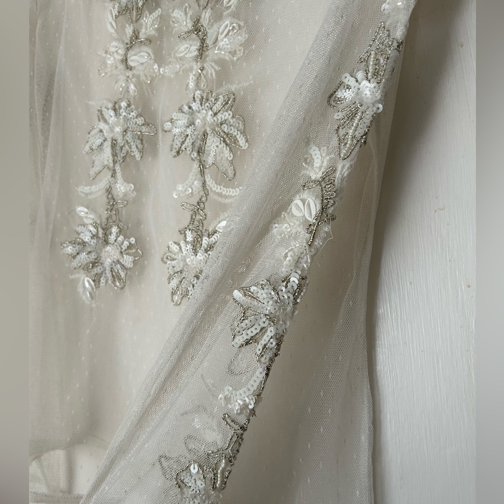 Anthropologie Mesh embellished top new with tags - Picture 9 of 12